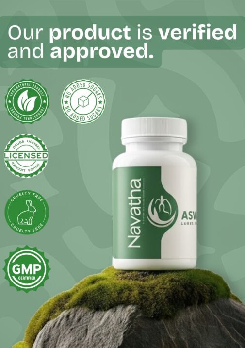 Navatha Aswas Lungs Detox Capsule for natural lung health and respiratory wellness.