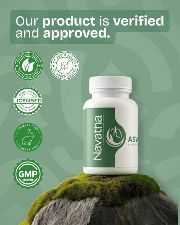 Navatha Aswas Lungs Detox Capsule for natural lung health and respiratory wellness.
